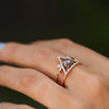 The Athena Untraditional Engagement Ring Gray Diamond on hand