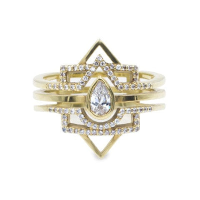 The Pear Box - Pear Cut Diamond Stack