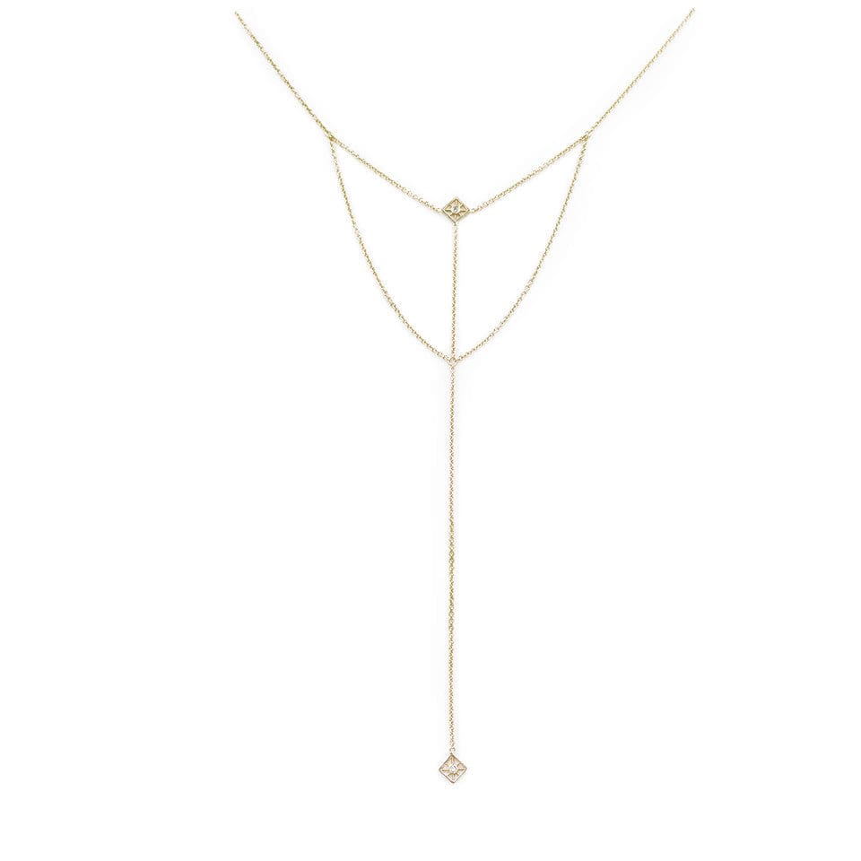 The Star Compass Lariat | 14K Yellow Gold | Giacomelli