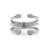 The Ally 14k white gold diamond ring, white sapphire, open design.