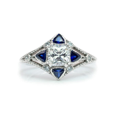 TheCompass-gold-unique engagment ring-diamond-sapphire