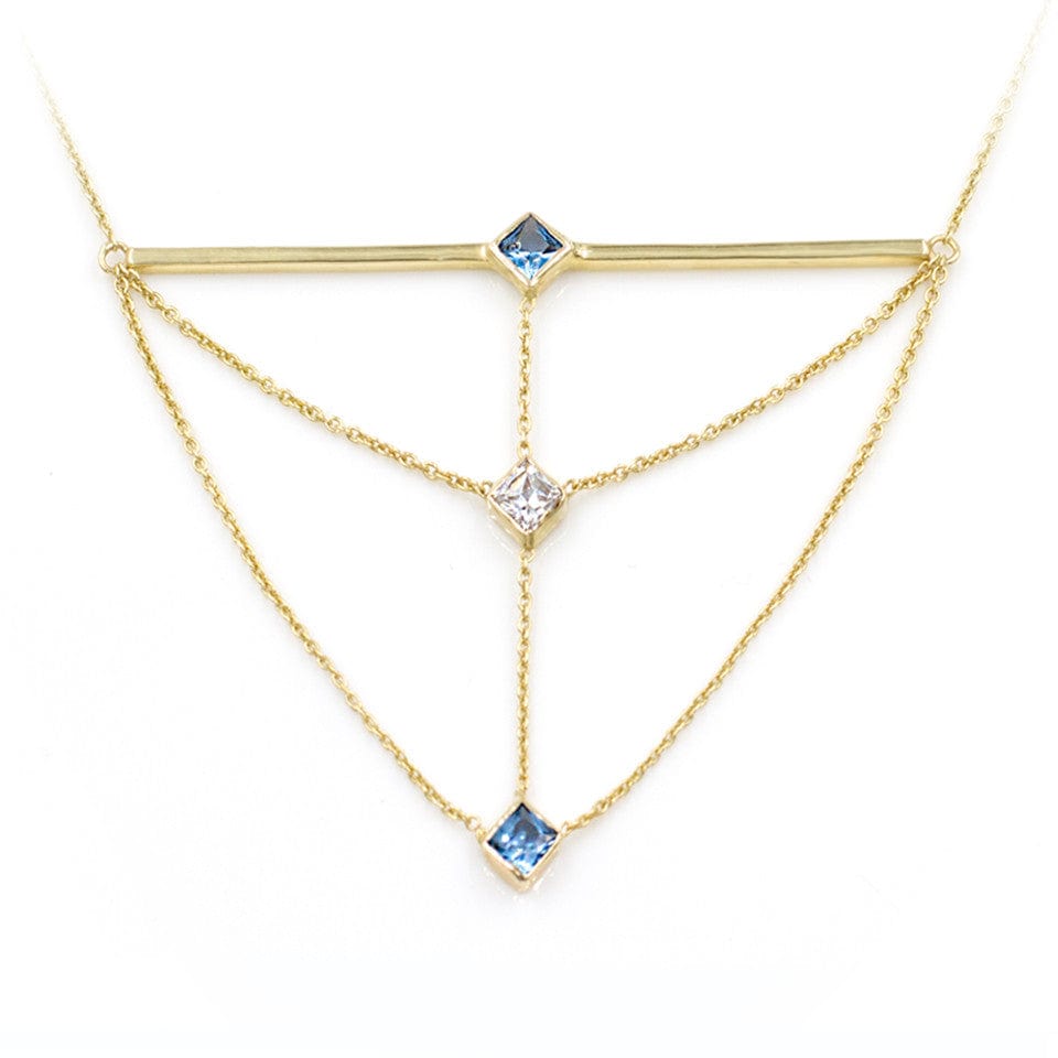 cornerstacknecklace-diamond-bluezircon-unique-chain-triangle-goldbar-giacomelli