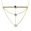 The Corner Stack Necklace - Ombre Sapphires